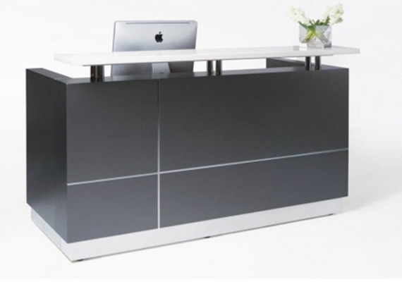 straight reception table, raised reception desk, and l-shaped reception desk, front office desks